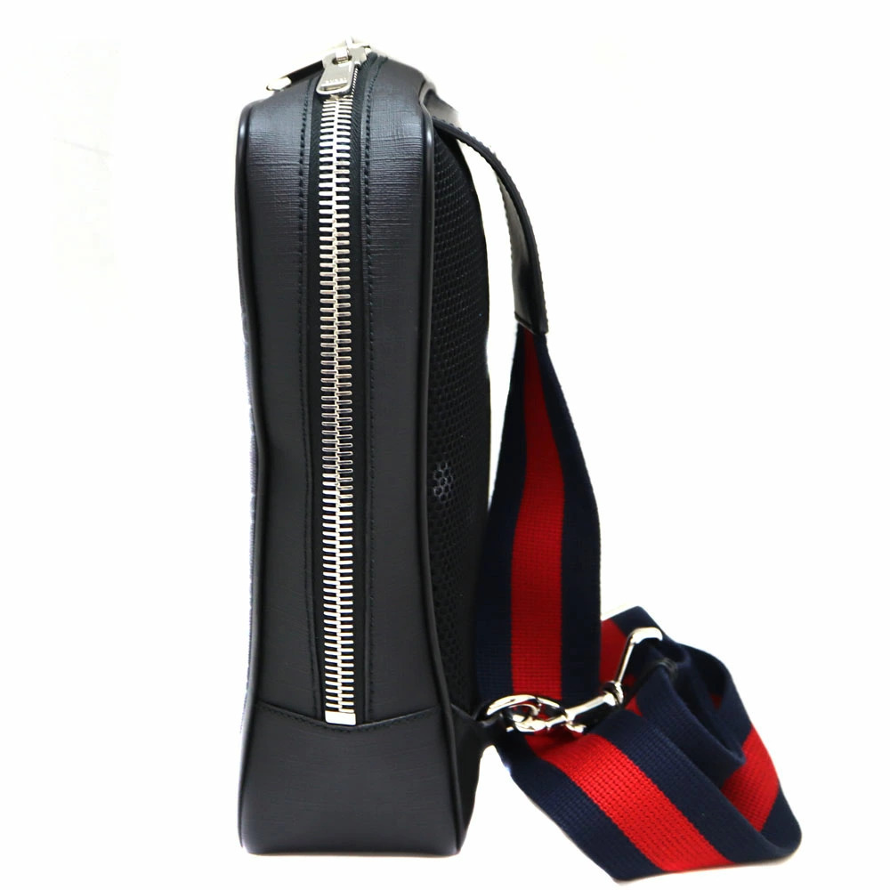 Gucci Body Bum Crossbody Belt Bag GG Supreme Black Gray - Picture 3 of 6